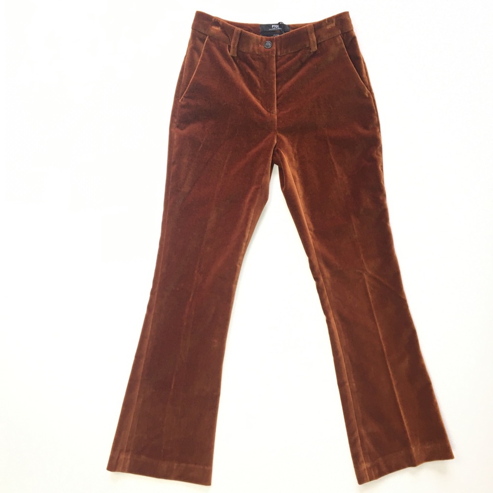 PT01 Pantatoni Torino Jaine Crop Velvet Pants Size 36